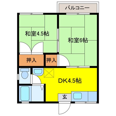 コーポ原田の物件間取画像